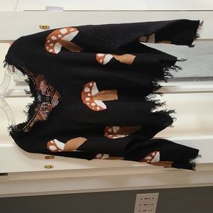 Just Polly Mushroom Sharkbite Sweater